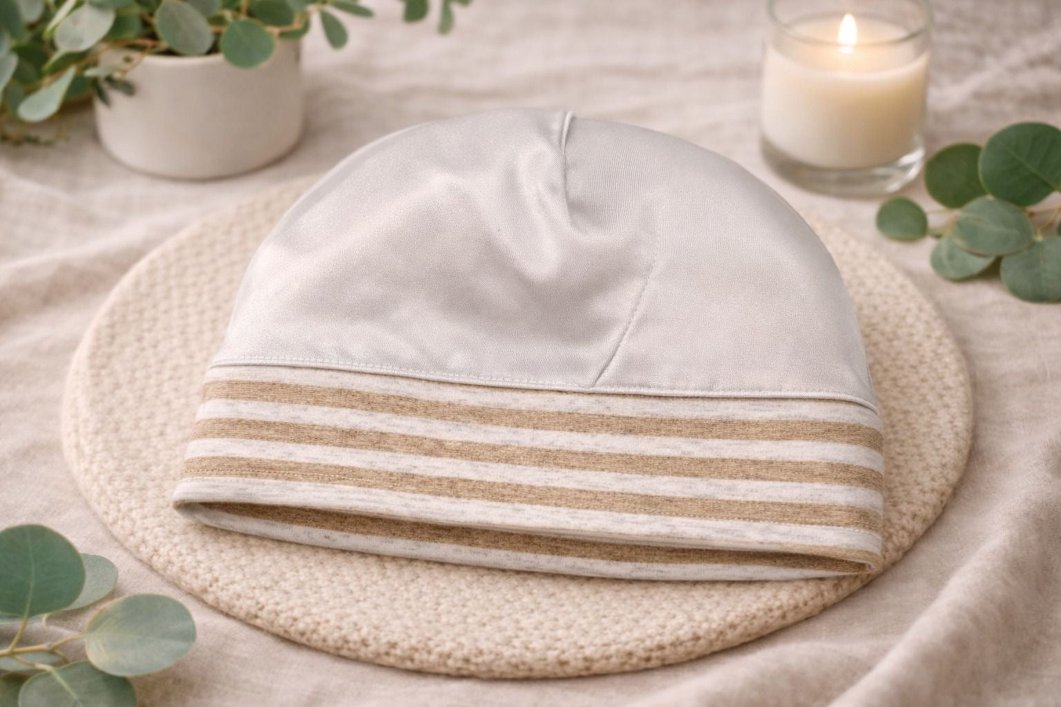 The Little Halo Crown Hat Set — 6-Piece Satin-Lined Baby Beanie Collection