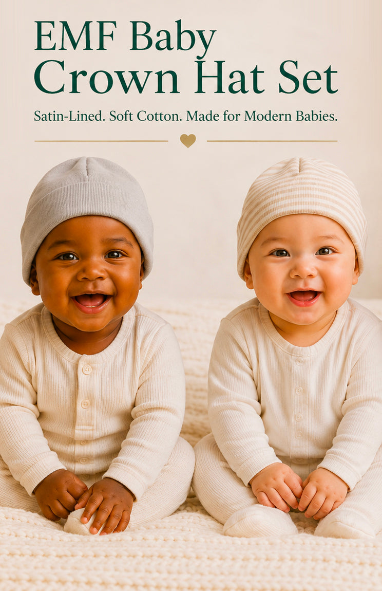 The Little Halo Crown Hat Set — 6-Piece Satin-Lined Baby Beanie Collection