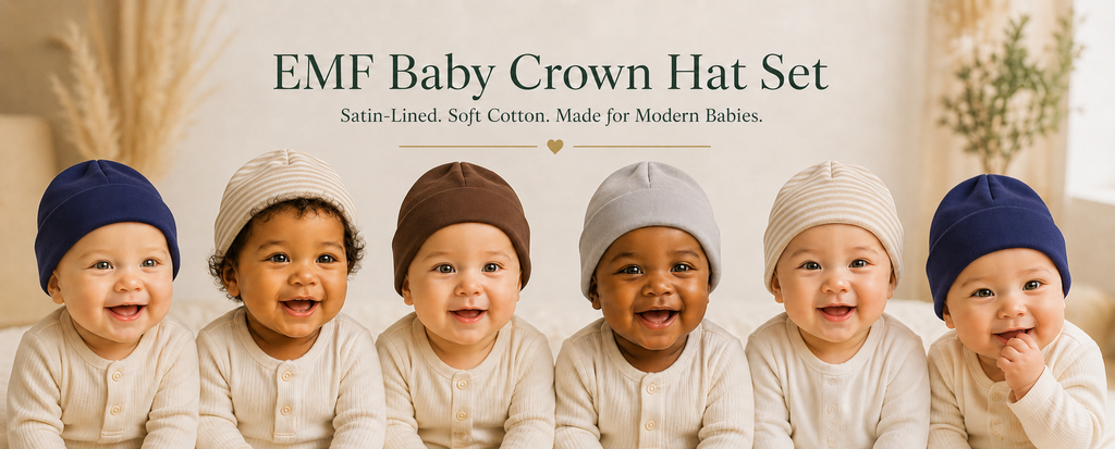 The Little Halo Crown Hat Set — 6-Piece Satin-Lined Baby Beanie Collection